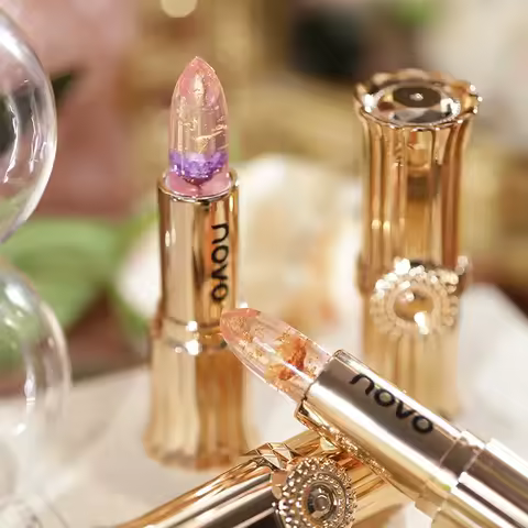 NOVO Flower Warm Lipstick Moisturizing and moisturizing for a long time, Non-fading, whitening and d