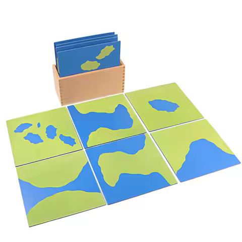 10Pcs Montessori Geography Materials Wood Sand World Map Puzzle Culture Learning Resources for Kids 