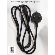 Power Cable 3 pin 2.5A 250V ~ (black)