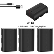 4 Pcs 2650mAh B Output LP-E6 LP E6 LPE6 LP E6N Baery for Canon 5D Mark II III 7D 60D EOS 6D 70D 80D EOS 5DS R Cameras