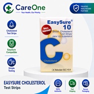 EASYSURE CHOLESTEROL TEST STRIPS 10'S (BOX) (EXP:01/2028)