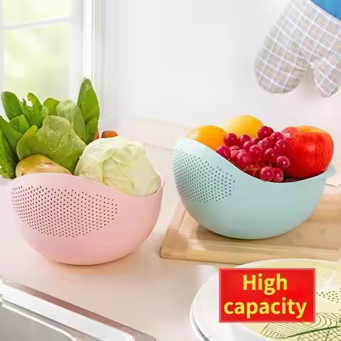 Food Grade Plastic Rice Bean Pea Cleaning Strainer Strainer Basket Strainer Drainer Cleaning Gadget 