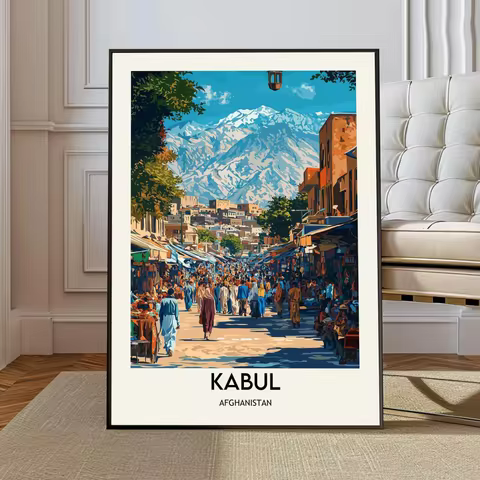 Rakvere Wall Art Travel Poster Estonia City Prints Vintage Kabul Canvas Painting Afghanistan Kabul P