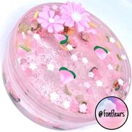 Fonfleurs Slimes 🇸🇬 NEW BIG TUB Peach Sakura Blossom Pink Clear Flower Floral Fruits Kids Children Toys Kit Gift Set