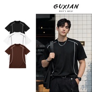 AP08 Guxian Menswear Men's T-Shirt Cool Loose T-Shirt Youthful Oversize Streetwear Men's T-Shirt