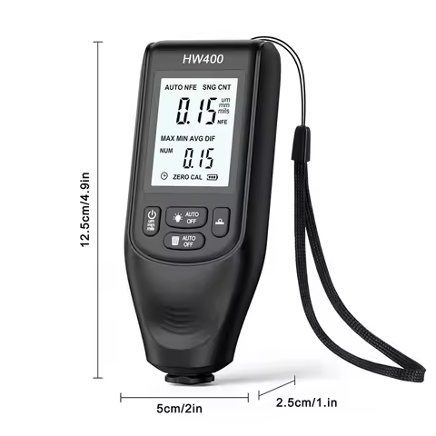 HW-400 Digital Paint Thickness Gauge 0-2000UM Digital Paint Meter Car Coating Depth Gauge for FE/NFE