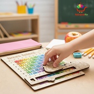 [OB] 99 Multiplication Table Wooden Board Set Math Arithmetic Teaching Aids Montessori Educational W