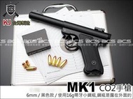 【BS靶心生存遊戲】KJ MK1 6mm 黑色 ABS+金屬彈匣 16g CO2手槍-KJCSMK1