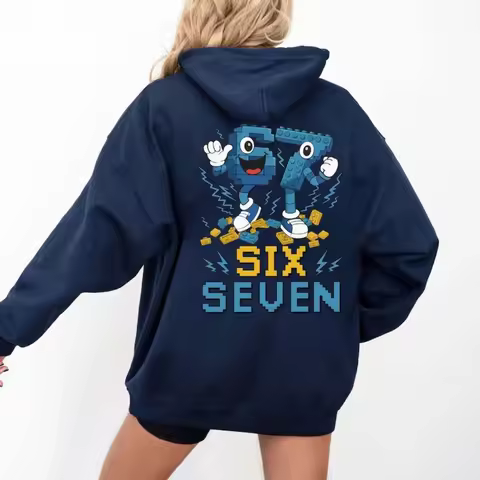 Steal A Brainrot 67 Meme Hoodies Funny Meme Unisex Sweatshirt Six and Seven Brainrot Tops Men Women 