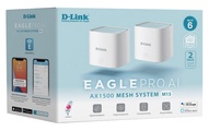 D-Link M15 Eagle Pro AI AX1500 Mesh System WiFi6 Network Pack2 เราเตอร์เมสไวไฟ เร้าเตอร์ Wi-Fi 6 รุ่