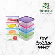 Green Leaf Food Container 1300ml G-446