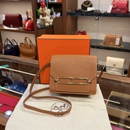 99%New Used Hermes Mini Roulis Gold Evercolor 金棕色金扣 #愛馬仕豬鼻包