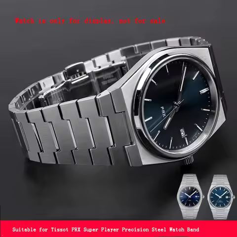 For Tissot 1853 PRX Super Player Watch band T137.407/410 T137.210 metal strap stainless steel Men wo