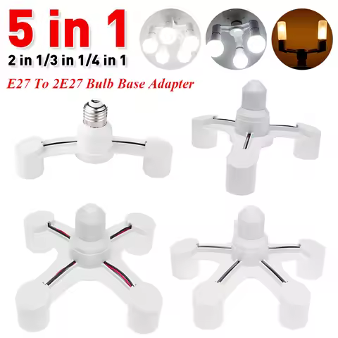 E27 LED Base 220V Light Screw Splitter Adapter Lamp 110V Holder Socket Bulb Holder Converter 2in 1 /