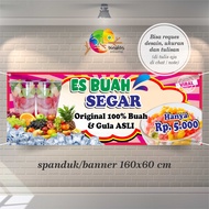 Spanduk 160x60 Cm Es buah Segar Spanduk Serba Serbi Ramadhan Spanduk Aneka Minuman