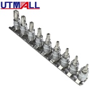 9pcs 5 Point Star Torx Screwdriver Bit Set 1/4 Inch Drive Pentalobe TS10 TS15 TS20 TS25 TS27 TS30 TS