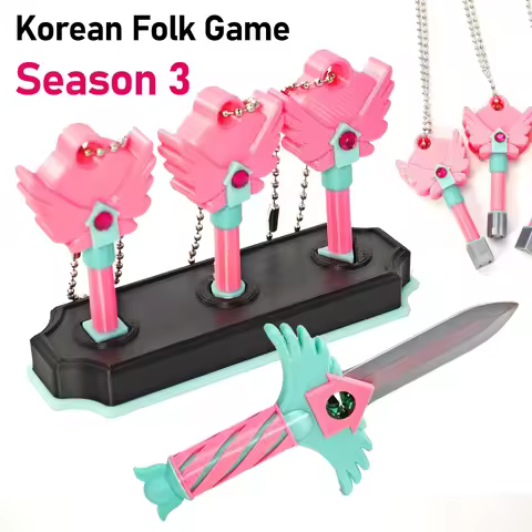 Season 3 Korean Folk Game Squid Necklace & Traditional Playing Game Key Perfect Korean Traditional G
