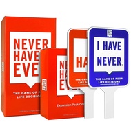 Never Have I Ever Party Card Game Bundle, Classic Edition, Expansion Pack One and 10 Paddles, Ages 1