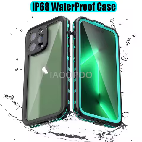 IP68 Waterproof For IPhone 16 15 14 13 12 11 Pro Max XS Max XR SE 78 Case RedPepper Cover Diving Und