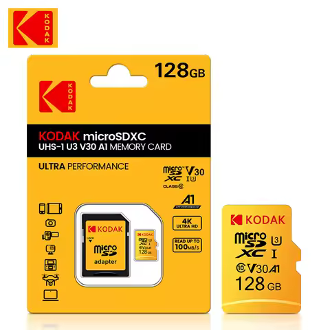 Kodak Extreme MicroSDXC A1 U3 Memory Card 4K Flash USB3.0 Compatible for Camera GoPro DJI Nintendo -
