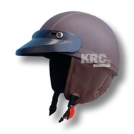 Retro Chips Club Classic Leather Helmet Pet Accessories/Classic Helmet/Adult Helmet - Free Cardboard