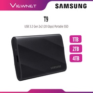 SAMSUNG T9 External Portable SSD, USB 3.2 Gen 2x2 20 Gbps, USB C to A cable / C cable,1TB / 2TB, 4TB