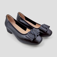 TREND รองเท้าหนังแท้/รองเท้าคัทชู หัวมน รุ่น BIANCA สี BLACK | รองเท้า ผู้หญิง