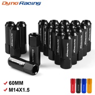 【Exclusive Discount】 Dynoracing 60mm M14*1.5 Wheel Nuts New 20pcs Racing Lug Wheel Nuts Screw / Alum