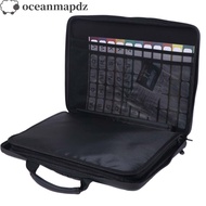 OCEANMAPDZ Fireproof Document Box, 13 Accordion Pocket Waterproof Handheld File Bag, Large Capacity 