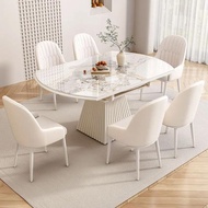 Round Table Dinning Tables Sets Luxury Dining Service Kitchen Reception Marble Sedentary Extendable