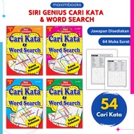 Genius Series Search for Words | Word Search Set (1-8) Malay & English | Find Words Book | 16 pages