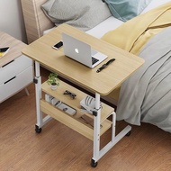 【AOTTO】可移動床邊沙發萬用邊桌升降桌(懶人桌 床邊桌 電腦桌)-原木色