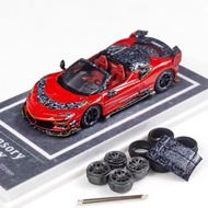 LMLF 1/64 Ferrari Modified Convertible Supercar Model Mansory Ferrari F9XX Red