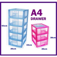 MAX Plastic A4/A5 Drawer Plastic Drawer A4/A5 Cabinet Storage Box Drawer Laci