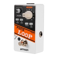 [Myhome-Ready Stock] ammoon POCK LOOP Looper Guitar Effect Pedal 11 Loopers Max.330mins Recording Ti