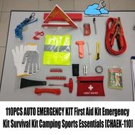 110PCS AUTO EMERGENCY KIT First Aid Kit Emergency Kit Survival Kit Camping Sports Essentials