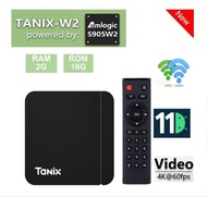 สมาร์ททีวีกล่อง Tanix W2 Amlogic S905W2 2G 16G 2.4G 5G Dual Wifi บลูทูธ top Box Media Player กล่องที