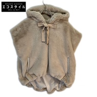 Secret Trophy S254FV004 米色聚酯抽繩無袖連帽抓絨外套 38 碼 [二手]