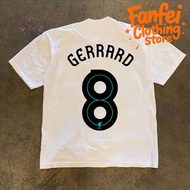 24 Hours Delivery Fanfei clothing White Short-Sleeved T-Shirt Printed With No. 8 Retro Football Styl