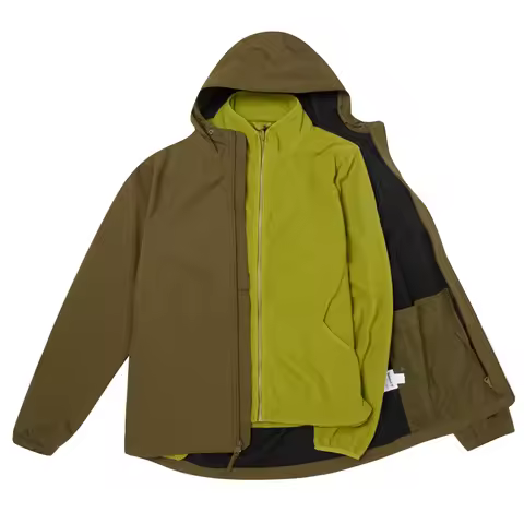 Timberland Jacket with Hooded Fleece Lining for Men's Running Training Three-In-One Jacket A4512302
