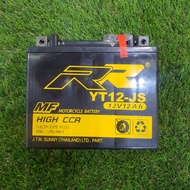 แบตเตอรี่แห้ง RR YT12JS YT12-JS 12V 12Ah CBR750 CB1000 PC800 VF750 VFR750 ER6n Versys650 JTM-C027751