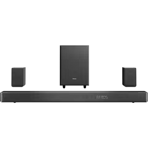 AX5125H 5.1.2Ch Sound Bar with Wireless Subwoofer, 500W, Dolby Atmos, Bluetooth 5.3, EzPlay, 4K HDMI