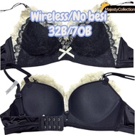 32B No Besi No Push Bra Span Lembut Wireless Baju Dalam Tiada Dawai