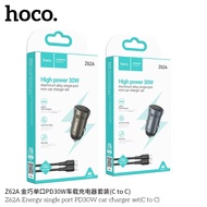 HOCO Z62A 30W Usb Type C Car Charger PD QC 3.0 Fast Charging For Mobile Phone IP 12-24V Car Charger 