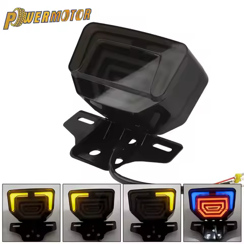 Motorcycle LED Tail Light Brake Light Lamp Stop Turn Signal Integration Direction Indicator Blinker 