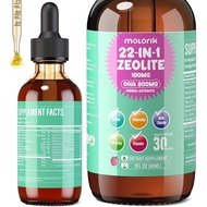Zeolite Detox for Kids & Adults, Herbal Detox with 800mg DHA, 500mg Inulin, Probiotics & Vitamin B12