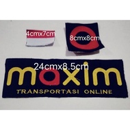 BORDIR LOGO MAXIM LOGO OJOL BUAT BAJU JAKET SUPER MURAH/1 SET 3MCM/