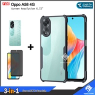Paket 3in1 Case Oppo A60 A58 4G 5G A78 4G 5G A98 5G A57 4G 5G A77 5G A77s A52 A53 2020 A54 A54s A55 