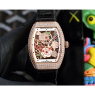 Franck Muller V32 Vanguard Rose Skeleton 32*42.3mm size with Swiss quartz movement Ronda Ladies' watch