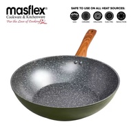 Masflex 28 cm Olive Induction Non Stick Wok
